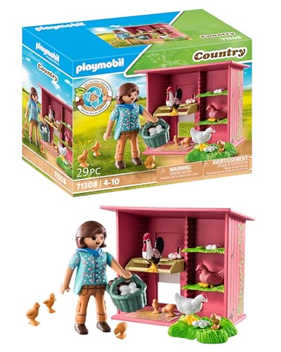 PLAYMOBIL | Country | Hühner mit Küken | Hühnerhaus für deinen Bauernhof | Spielzeug für Kinder ab 4 Jahren | 71308 von PLAYMOBIL