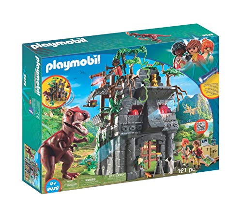 PLAYMOBIL Dinos 9429 Basecamp mit T-Rex und Lichteffekten, Ab 4 Jahren von PLAYMOBIL