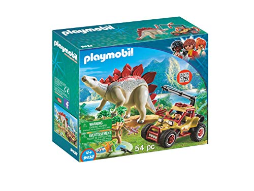 PLAYMOBIL Dinos 9432 Forschermobil mit Stegosaurus und Seilwinde, Ab 4 Jahren von PLAYMOBIL