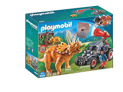 PLAYMOBIL Dinos 9434 Offroader mit Dino-Fangnetz, Ab 4 Jahren von PLAYMOBIL