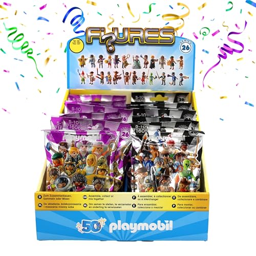 PLAYMOBIL Display mit 12 x 71605 Figuren Boys (Serie 26) & 12 x 71606 Figuren Girls (Serie 26) – Komplettset zum Sammeln und Spielen von PLAYMOBIL