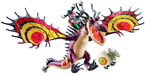 PLAYMOBIL DreamWorks Dragons 70731 Dragon Racing: Rotzbakke und Hakenzahn, Ab 4 Jahren von PLAYMOBIL