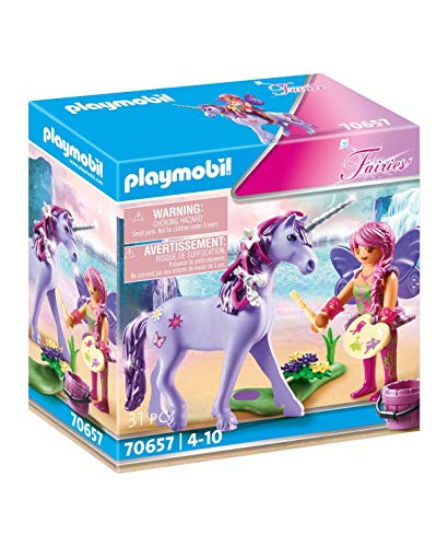 PLAYMOBIL Fairies 70657 Einhorn mit Schmück-Fee, Ab 4 Jahren von PLAYMOBIL