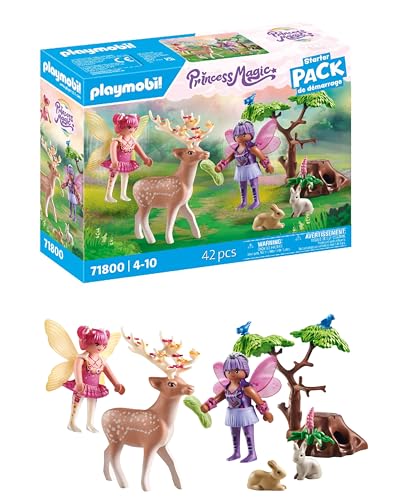 PLAYMOBIL | Fairies | Feen mit süßen Waldtieren | Märchenspielzeug | Spielzeug für Kinder ab 4 Jahren | 71800 von PLAYMOBIL