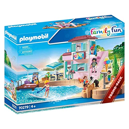 PLAYMOBIL Family Fun 70279 Eisdiele am Hafen, Ab 4 Jahren von PLAYMOBIL