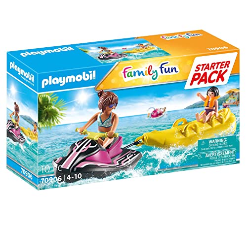 PLAYMOBIL Family Fun 70906 Starter Pack Wasserscooter mit Bananenboot, Schwimmfähig, Spielzeug für Kinder ab 4 Jahren von PLAYMOBIL