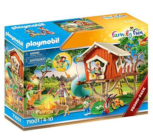 PLAYMOBIL Family Fun 71001 Abenteuer-Baumhaus mit Rutsche, LED-Lagerfeuer, Spielzeug für Kinder ab 4 Jahren von PLAYMOBIL