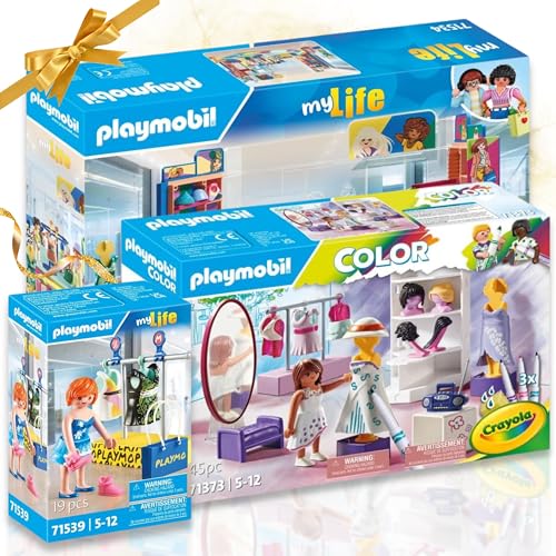 PLAYMOBIL Fashion Design Set (71373) Fashion Store (71534) Kleidershopping (71539) – Dein persönliches Fashion-Abenteuer! von PLAYMOBIL