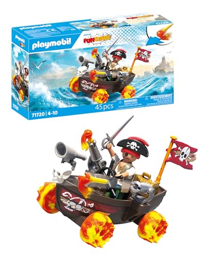 PLAYMOBIL | Fun Stars | Rasendes Piratenboot | Spielzeug ab 4 Jahren | Geschenk für Kinder | Spielzeug Auto | Mit Rückzugmotor & Schießfunktion | 71720 PLAYMOBIL | Fun Stars | Rasendes Piratenboot | Spielzeug ab 4 Jahren | Geschenk für Kinder | Spielzeug Auto | Mit Rückzugmotor & Schießfunktion | 71720 von PLAYMOBIL