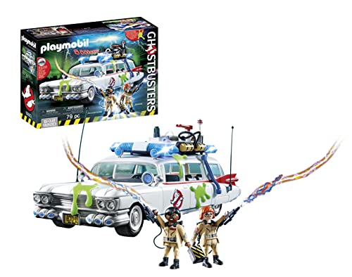 PLAYMOBIL Ghostbusters 9220 Ecto-1 mit Licht- und Soundeffekten, Ab 6 Jahren [Exklusiv bei Amazon] von PLAYMOBIL