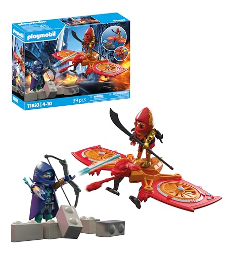 PLAYMOBIL | Heroes | Helden-Drohne gegen bösen Ninja | Spielzeug ab 5 Jahren | Geschenk für Kinder | Mit Drohne & Spielfiguren für abenteuerreiche Rollenspiele | 71833 PLAYMOBIL | Heroes | Helden-Drohne gegen bösen Ninja | Spielzeug ab 5 Jahren | Geschenk für Kinder | Mit Drohne & Spielfiguren für abenteuerreiche Rollenspiele | 71833 von PLAYMOBIL