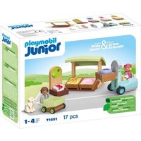 PLAYMOBIL JUNIOR 71691 - Bio-Marktstand & Gabelstapler von PLAYMOBIL