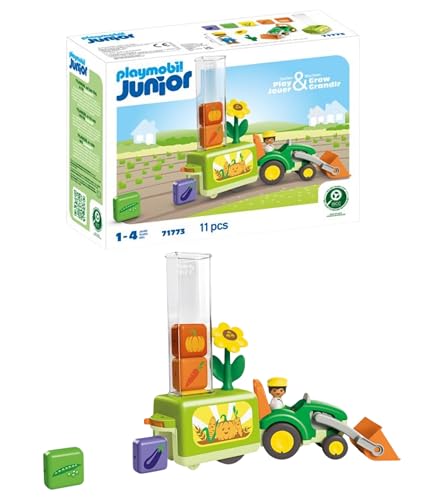 PLAYMOBIL | JUNIOR | Traktor mit lustiger Pflanzmaschine | Spielzeug ab 1 Jahr | Geschenk für Kleinkinder | Fördert Lernen von Gemüsearten und Farben | Nachhaltiges Spielzeug | 71773 PLAYMOBIL | JUNIOR | Traktor mit lustiger Pflanzmaschine | Spielzeug ab 1 Jahr | Geschenk für Kleinkinder | Fördert Lernen von Gemüsearten und Farben | Nachhaltiges Spielzeug | 71773 von PLAYMOBIL