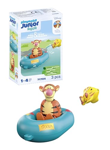 PLAYMOBIL JUNIOR | Disney | Tiggers Schlauchbootfahrt | nachhaltiges Spielzeug aus biobasierten Kunststoffen | für Kinder ab 1 Jahr | 71704 von PLAYMOBIL