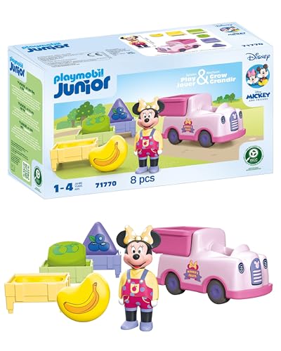 PLAYMOBIL JUNIOR & Disney | Minnie Maus Obst-Transporter mit Sortierspaß | Nachhaltiges Spielzeug ab 1 Jahr | Geschenk für Kleinkinder | Fördert Motorik & erstes Lernen | 71770 PLAYMOBIL JUNIOR & Disney | Minnie Maus Obst-Transporter mit Sortierspaß | Nachhaltiges Spielzeug ab 1 Jahr | Geschenk für Kleinkinder | Fördert Motorik & erstes Lernen | 71770 von PLAYMOBIL