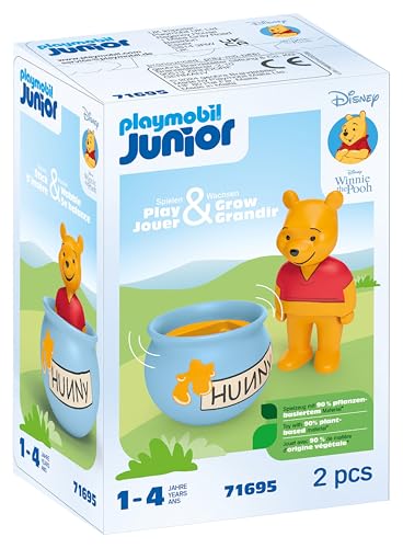 PLAYMOBIL JUNIOR | Disney | Winnie Puuhs Stehauf-Honigtopf | nachhaltiges Spielzeug aus biobasierten Kunststoffen | für Kinder ab 1 Jahr | 71695 von PLAYMOBIL