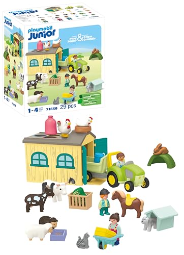 PLAYMOBIL JUNIOR | Bauernhof-Abenteuer | nachhaltiges Spielzeug für Kinder ab 1 Jahr | 71656 von PLAYMOBIL