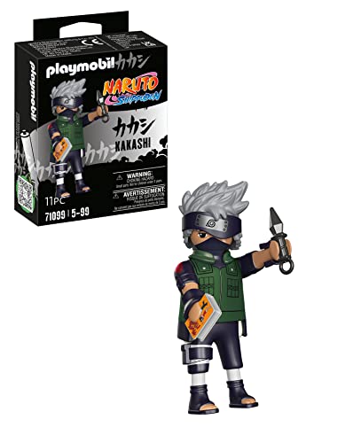 PLAYMOBIL Naruto Shippuden 71099 Kakashi mit Hund, Kunai und Buch, kreativer Spielspaß für Animefans mit tollen Details und authentischen Extras, 11-teilig, ab 5 Jahren von PLAYMOBIL