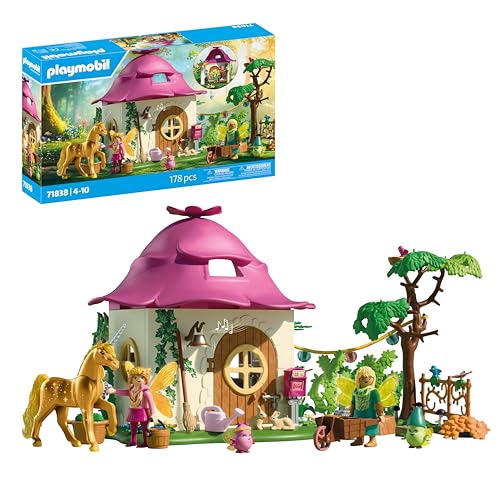 PLAYMOBIL | Magic Unicorns | Feenzuhause mit Goldeinhorn und Stall | Mit leuchtender Girlande für magische Nächte | Kreatives Spielzeug für Kinder ab 4 Jahren | 71838 PLAYMOBIL | Magic Unicorns | Feenzuhause mit Goldeinhorn und Stall | Mit leuchtender Girlande für magische Nächte | Kreatives Spielzeug für Kinder ab 4 Jahren | 71838 von PLAYMOBIL