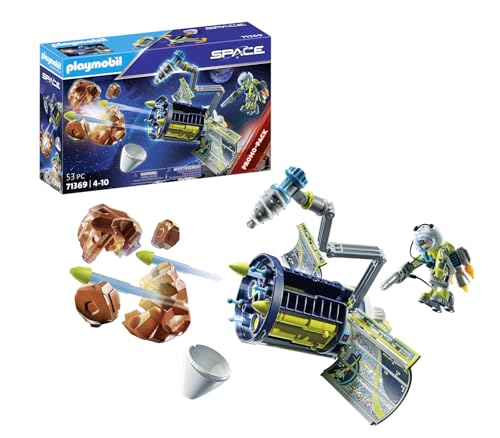 PLAYMOBIL Space Promo Pack 71369 Meteoroiden-Zerstörer, Raumfahrt, Weltraum, schwenkbarer Gelenkarm und schussfähige Kanonen, Spielzeug für Kinder ab 4 Jahren von PLAYMOBIL