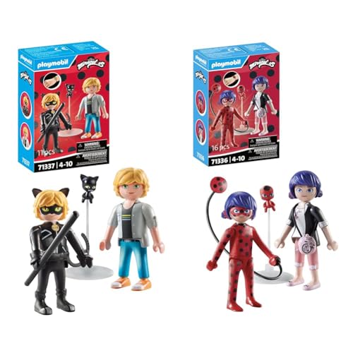 PLAYMOBIL Miraculous 71337 Miraculous: Adrien & Cat Noir & Miraculous 71336 Miraculous: Marinette & Ladybug von PLAYMOBIL