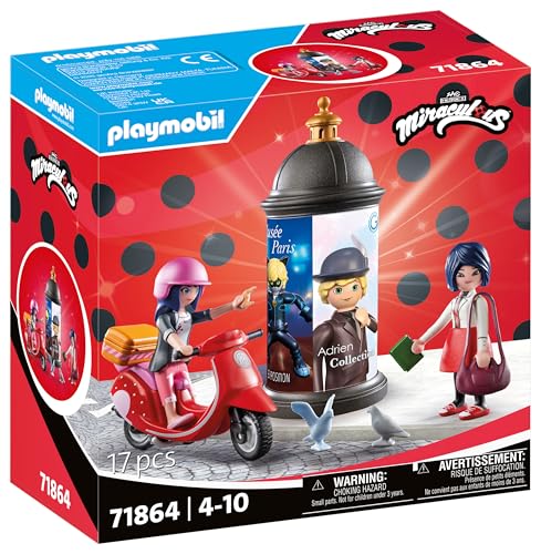 PLAYMOBIL | Miraculous | Rollerfahrt durch Paris | Spielzeug ab 4 Jahren | Geschenk für Kinder | Fördert Kreativität & Rollenspiel | Spielfigur mit Zubehör & Detailreichem Set | 71864 PLAYMOBIL | Miraculous | Rollerfahrt durch Paris | Spielzeug ab 4 Jahren | Geschenk für Kinder | Fördert Kreativität & Rollenspiel | Spielfigur mit Zubehör & Detailreichem Set | 71864 von PLAYMOBIL