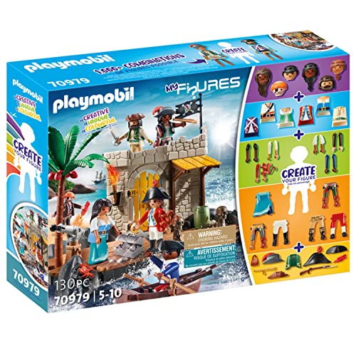 PLAYMOBIL My Figures 70979 Island of The Pirates, 6 Spielfiguren mit über 1000 Kombinationsmöglichkeiten, Piraten-Spielzeug für Kinder ab 5 Jahren von PLAYMOBIL