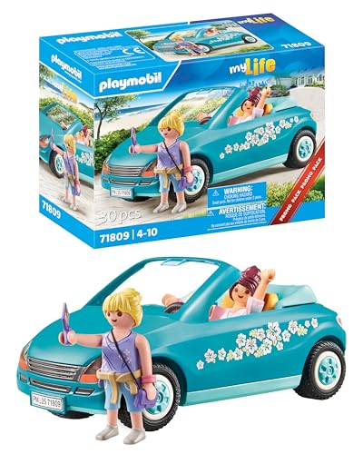 PLAYMOBIL | My Life | Cabrioausflug | Auto Spielzeug für Kinder ab 4 Jahren | Fahrzeug mit Figuren & Zubehör | Lernspielzeug | 71809 von PLAYMOBIL