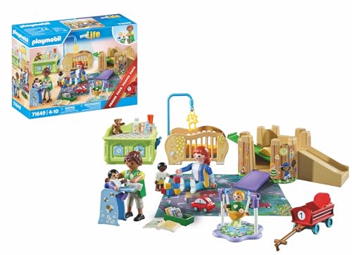 PLAYMOBIL MyLife Promo Pack 71649 Krabbelgruppe, inklusive fünf Figuren, Spielturm, Rutsche und vielen niedlichen Accessoires, detailreiches Spielzeug für Kinder ab 4 Jahren von PLAYMOBIL