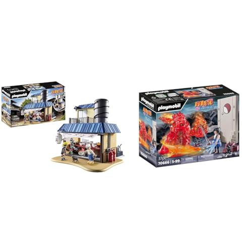 PLAYMOBIL Naruto Shippuden 70668 Ichiraku Ramen Shop & Naruto Shippuden 70666 Sasuke vs. Itachi von PLAYMOBIL