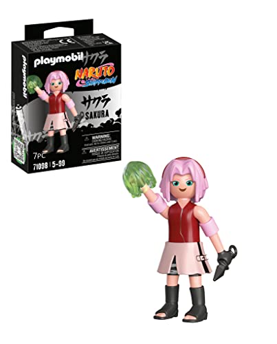 PLAYMOBIL Naruto Shippuden 71098 Sakura mit Kunai und Heilhandschuh, kreativer Spielspaß für Animefans mit tollen Details und authentischen Extras, 7-teilig, ab 5 Jahren von PLAYMOBIL