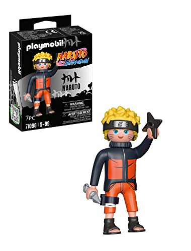 PLAYMOBIL Naruto Shippuden 71096 Naruto-Uzumaki mit Shuriken und Kunai, kreativer Spielspaß für Animefans mit tollen Details und authentischen Extras, 7-teilig, ab 5 Jahren von PLAYMOBIL