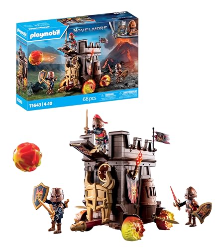 PLAYMOBIL Novelmore 71643 Angriffswagen mit Feuerkanone, mit drei Rittern der Burnham Raiders, inklusive vielfältigen Accessoires für spannende Gefechte, actionreiches Spielzeug für Kinder ab 4 Jahren von PLAYMOBIL