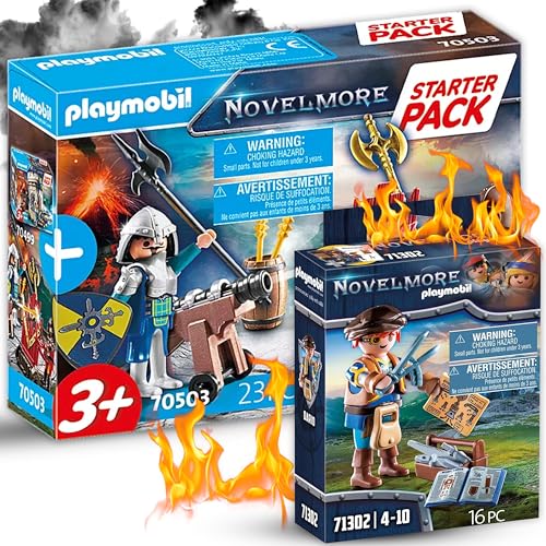 PLAYMOBIL Novelmore Dario mit Werkzeug 70503 Starter Pack Novelmore – Abenteuerliche Ritter-Action mit innovativem Zubehör und detailreichen Spielfiguren für kreatives Rollenspiel von PLAYMOBIL