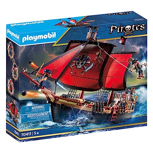 PLAYMOBIL Pirates 70411 Totenkopf-Kampfschiff, Ab 5 Jahren [Exklusiv bei Amazon] von PLAYMOBIL