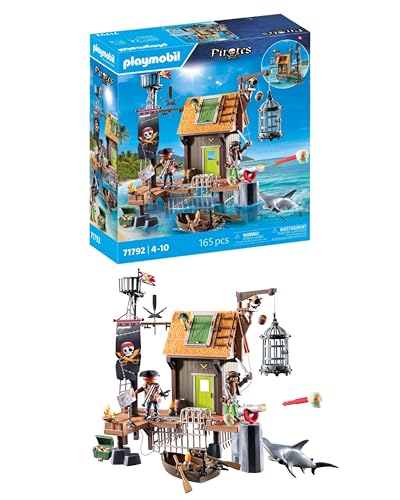 PLAYMOBIL | Pirates | Piratenhafen mit Seeräuber-Gefängnis | Piratenfiguren | Spielzeugpiraten | Spielzeug für Kinder ab 4 Jahren | 71792 von PLAYMOBIL