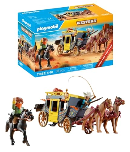 PLAYMOBIL | Promo Pack | Postkutschenüberfall | Spielzeug ab 4 Jahren | Geschenk für Kinder | Fördert Kreativität & Rollenspiel | Abenteuerliches Spielset mit Figuren & Pferden | 71862 PLAYMOBIL | Promo Pack | Postkutschenüberfall | Spielzeug ab 4 Jahren | Geschenk für Kinder | Fördert Kreativität & Rollenspiel | Abenteuerliches Spielset mit Figuren & Pferden | 71862 von PLAYMOBIL