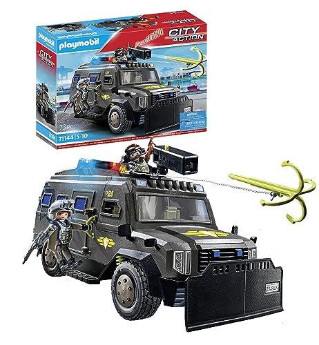 PLAYMOBIL | City Action |SWAT-Geländefahrzeug | mit Licht und Sound | Spielzeug für Kinder ab 5 Jahren | 71144 von PLAYMOBIL