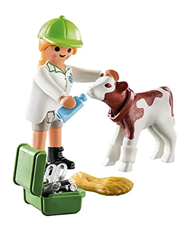 PLAYMOBIL Special Plus 70252 Tierärztin mit Kälbchen, ab 4 Jahren von PLAYMOBIL