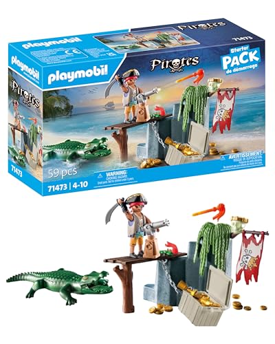 PLAYMOBIL Starter Pack 71473 Pirat mit Alligator ab 4 Jahren von PLAYMOBIL