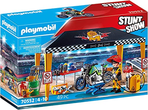 PLAYMOBIL Stuntshow 70552 Werkstattzelt, Für Kinder von 4-10 Jahren von PLAYMOBIL