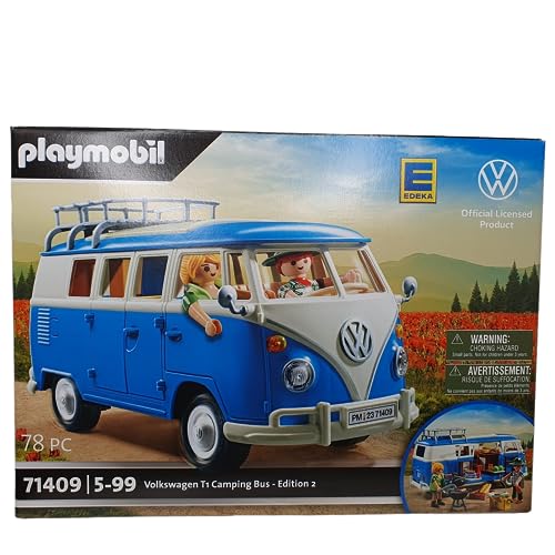 PLAYMOBIL Volkswagen 71409 T1 Camping Bus Edeka Edition 2, Für Kinder ab 5 Jahren von PLAYMOBIL