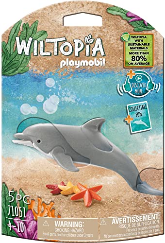 PLAYMOBIL WILTOPIA 71051 Delfin inklusive vielen Zubehör und Tier-Sammelkarte mit QR-Code, ab 4 Jahren von PLAYMOBIL