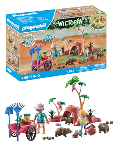 PLAYMOBIL | Wiltopia | Wombat Unterschlupf | nachhaltiges Spielzeug für Kinder ab 4 Jahren | 71625 von PLAYMOBIL