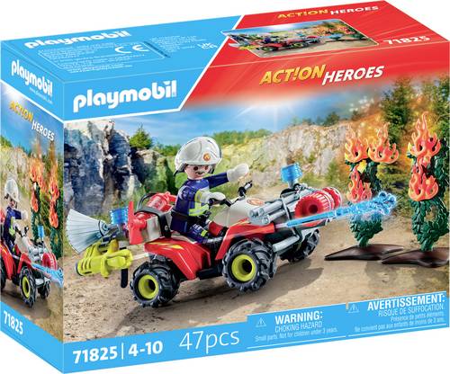 Playmobil® ACT!ON HEROES Feuerwehr Quad löscht Heckenbrand 71825 von PLAYMOBIL