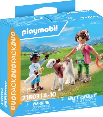 Playmobil® DUOPACK Bäuerin mit Kind und Kalb 71803 von PLAYMOBIL