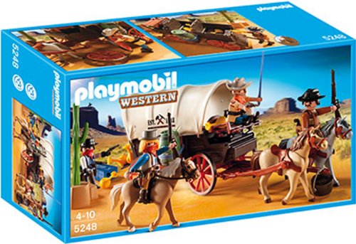 PLAYMOBIL 5248 Planwagen mit Überfall von PLAYMOBIL