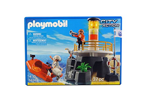 Playmobil 5626 City Action Leuchtturm mit Rettungsboot von PLAYMOBIL
