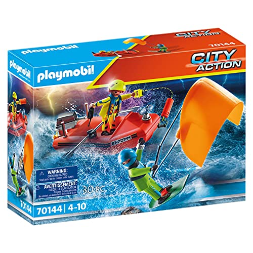 Playmobil 70144 Redding Op Zee: Kitesurfersredding Met Boot von PLAYMOBIL