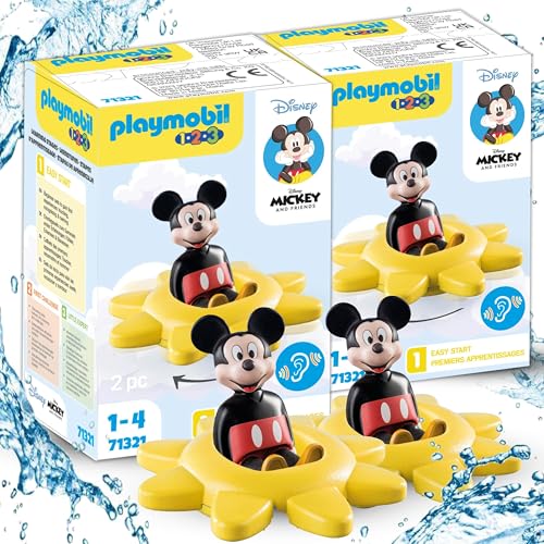 Playmobil 71321 - 1.2.3 & Disney: Mickys Drehsonne mit Rasselfunktion – interaktives Spielset für Babys und Kleinkinder, fördert spielerisch die Motorik mit Disneys Micky Maus von PLAYMOBIL